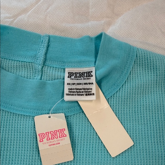 PINK Victoria's Secret Aqua Turtleneck Top - Picture 3 of 4